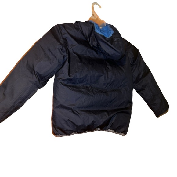 North face kids puff navy blue gray reversible coat toddler boys size 6 - Picture 5 of 7
